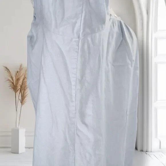 Vintage Victoria Secret Y2K Cottagecore Cotton Chemise Nightgown Size S Blue
